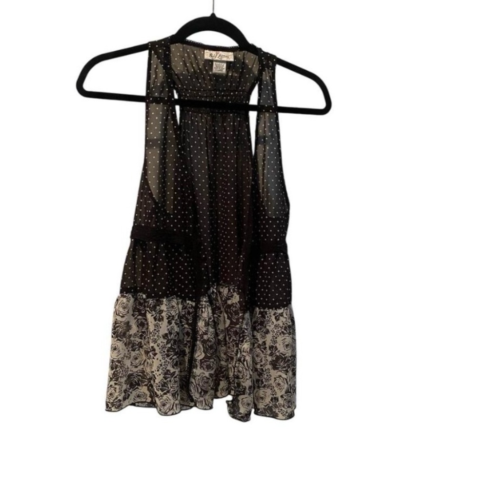 Self Esteem Black and White Sleeveless Top